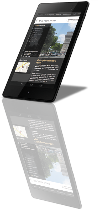 Site internet optimisé pour tablettes et portables
